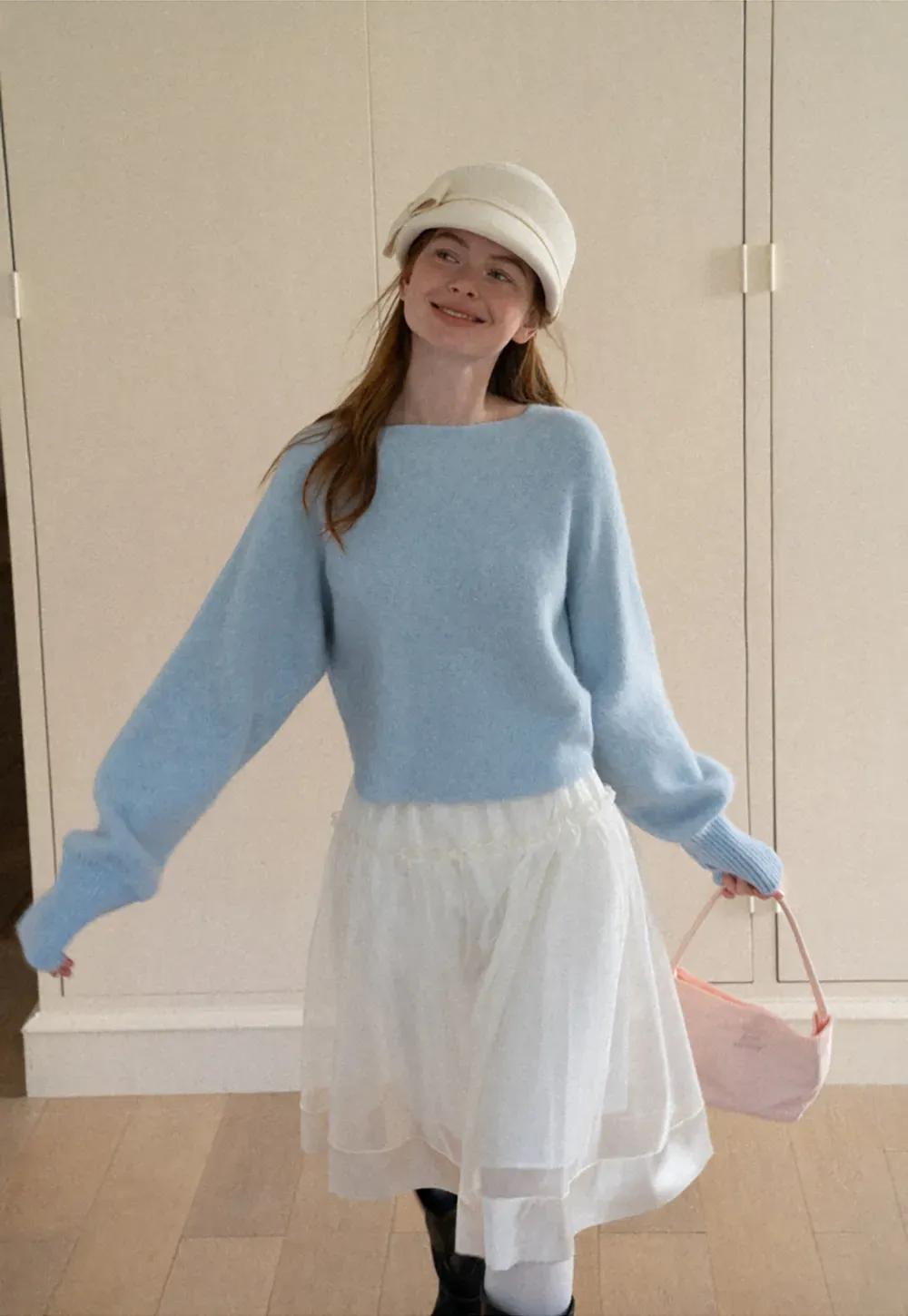 Oversized Drop Shoulder Knit Sweater