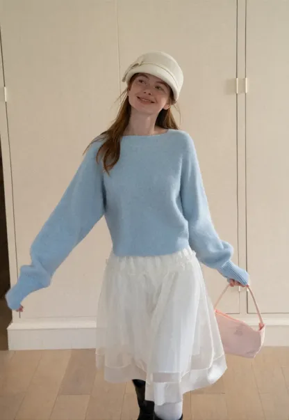 Oversized Drop Shoulder Knit Sweater