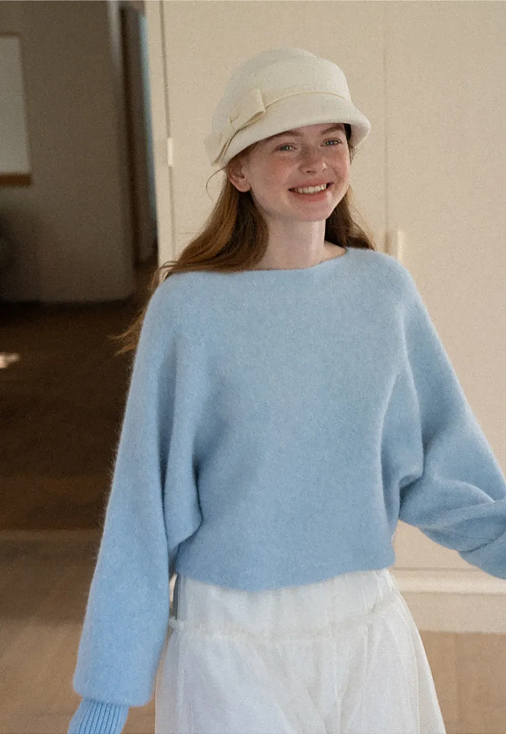 Oversized Drop Shoulder Knit Sweater