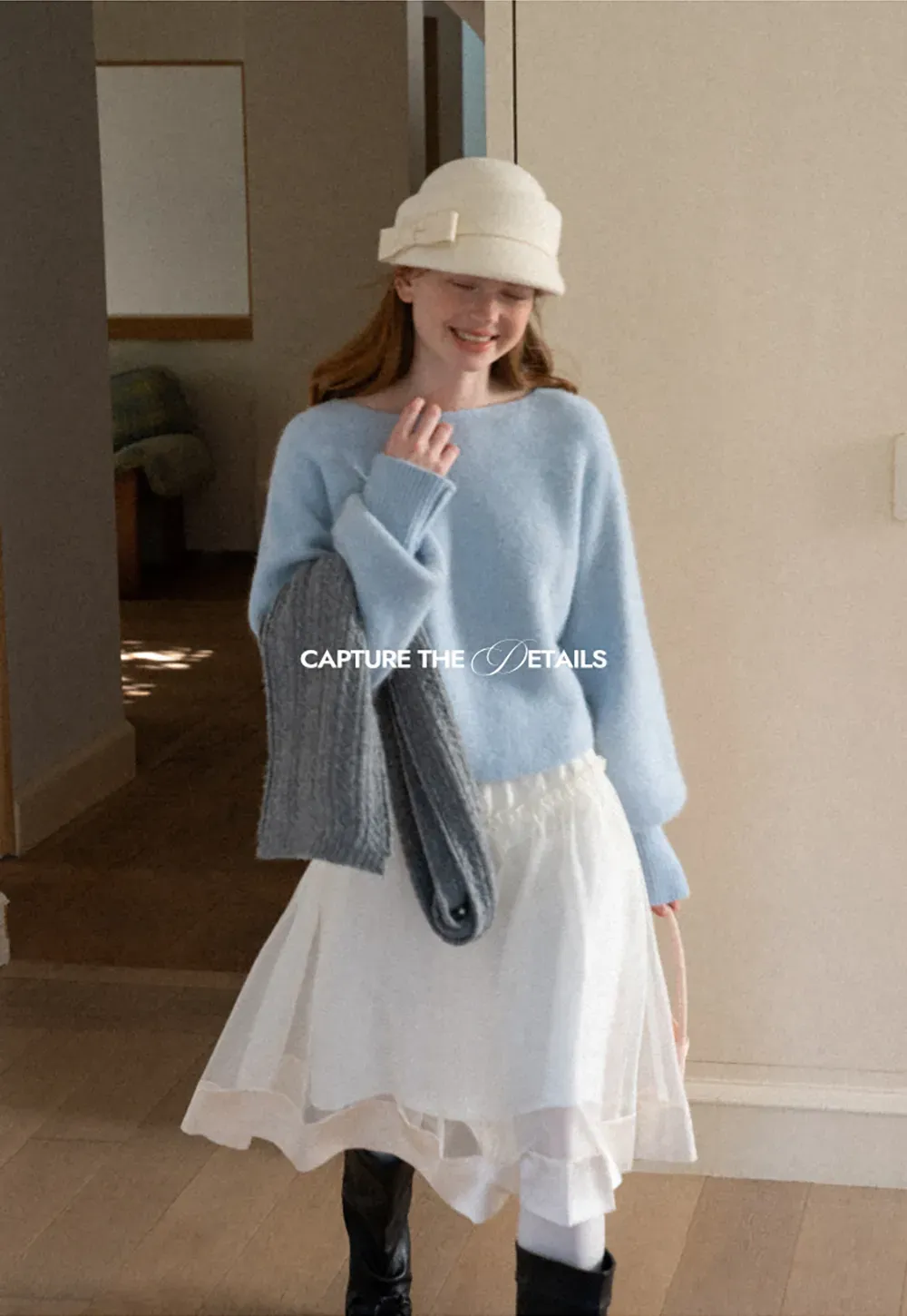 Oversized Drop Shoulder Knit Sweater