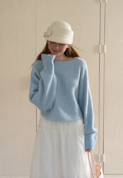 Oversized Drop Shoulder Knit Sweater
