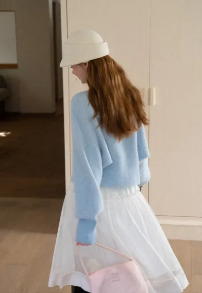 Oversized Drop Shoulder Knit Sweater