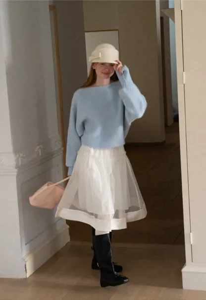 Oversized Drop Shoulder Knit Sweater