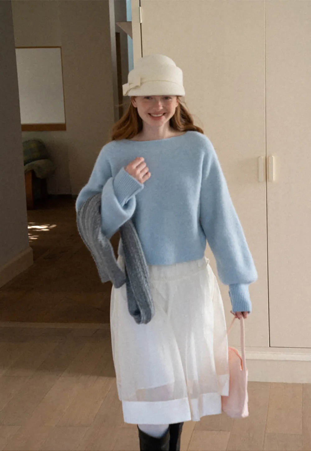 Oversized Drop Shoulder Knit Sweater