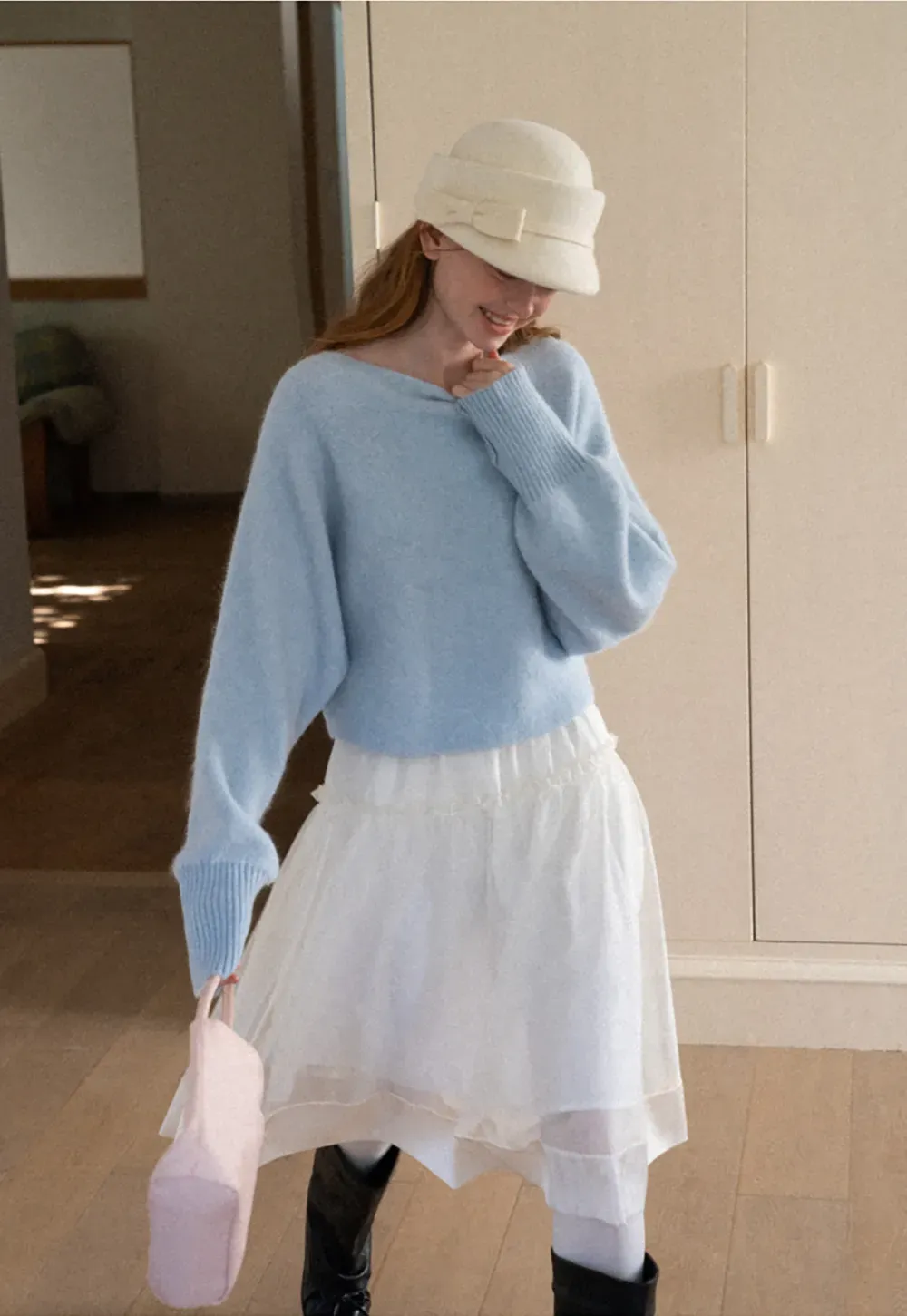 Oversized Drop Shoulder Knit Sweater