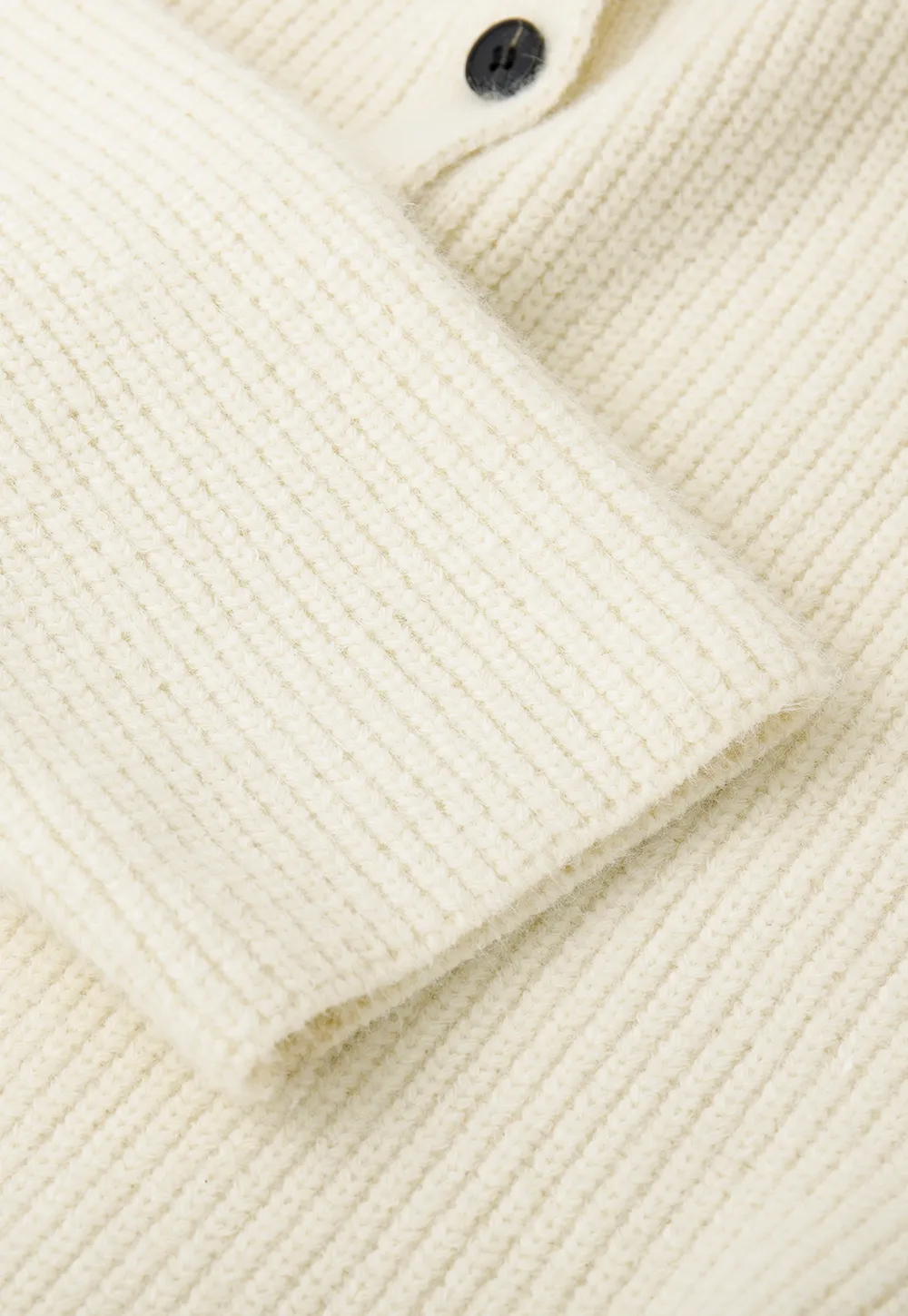 High Neck Ribbed Knit Cardigan with Button Front and Tie Waist