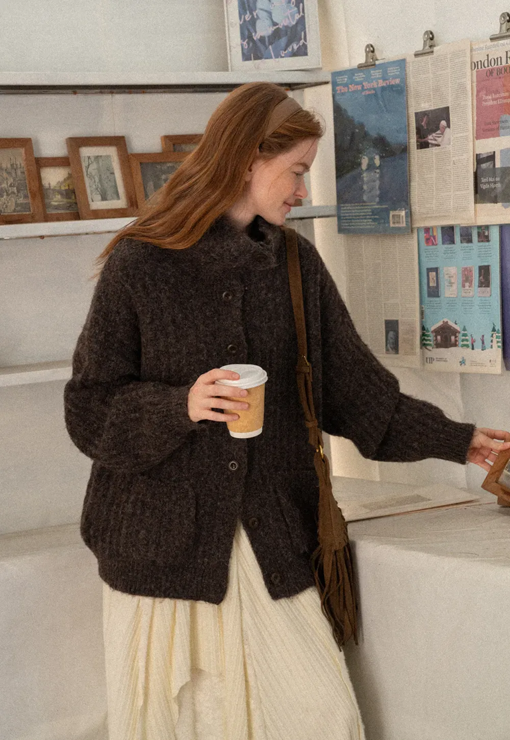 Oversized Ribbed Knit Cardigan Sweater