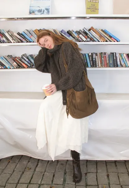 Oversized Ribbed Knit Cardigan Sweater