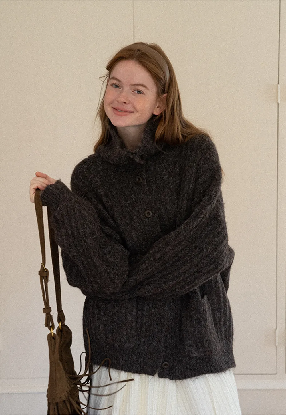 Oversized Ribbed Knit Cardigan Sweater