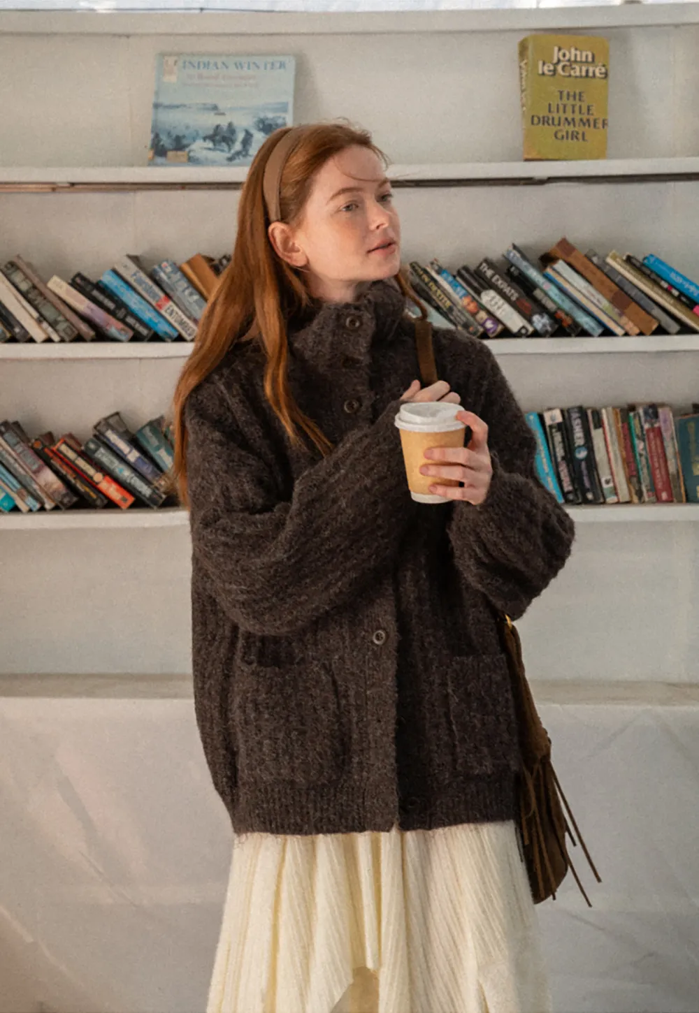 Oversized Ribbed Knit Cardigan Sweater