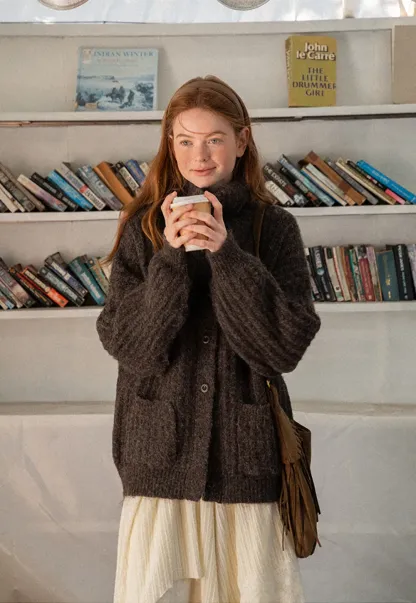Oversized Ribbed Knit Cardigan Sweater