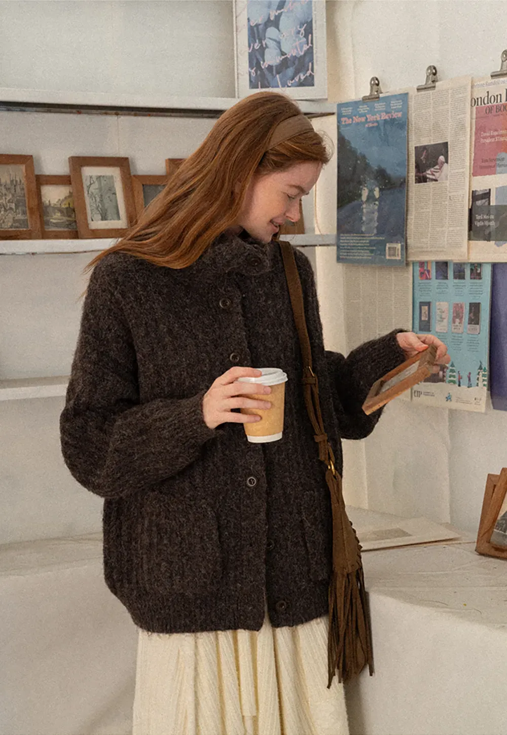 Oversized Ribbed Knit Cardigan Sweater