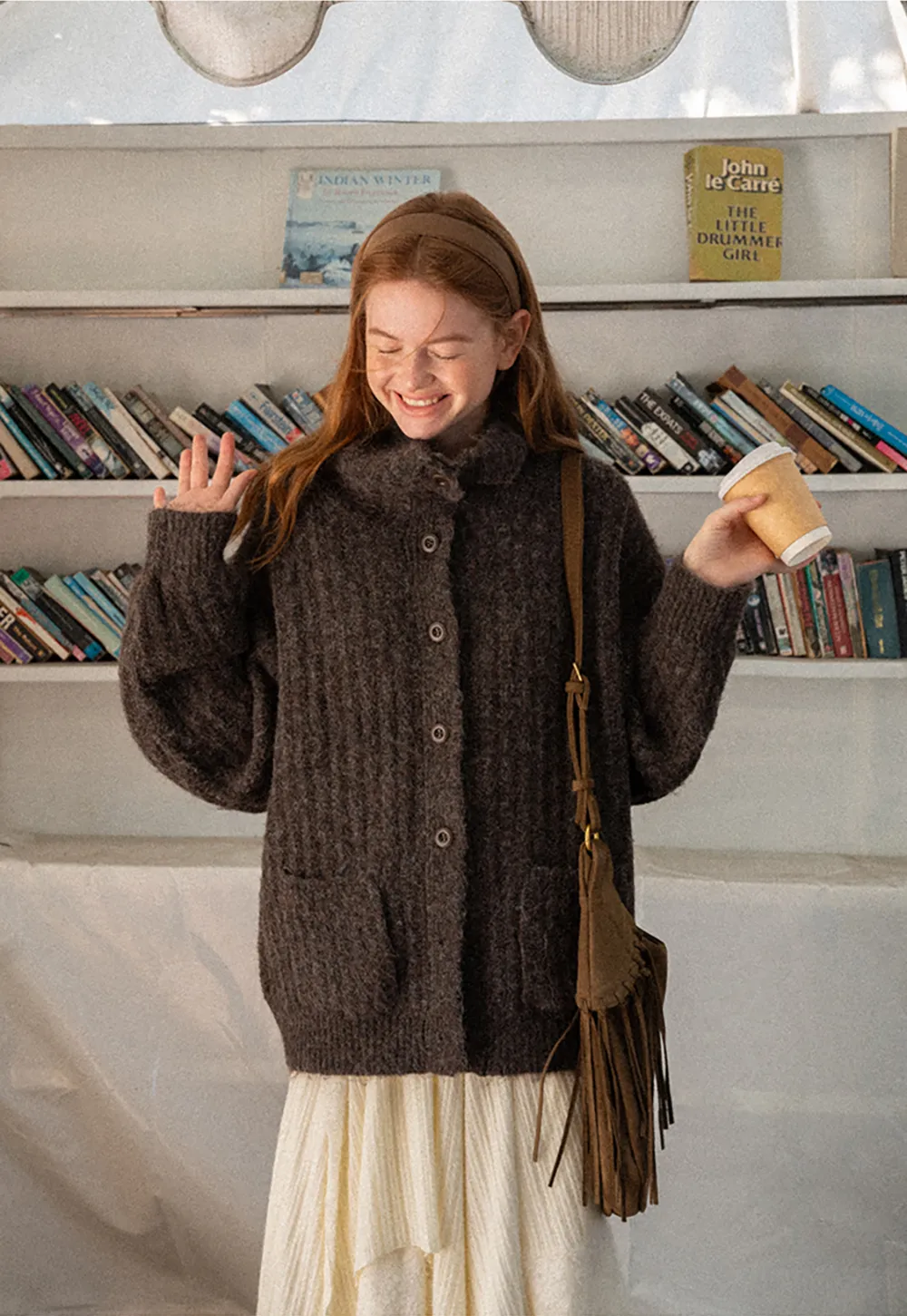 Oversized Ribbed Knit Cardigan Sweater