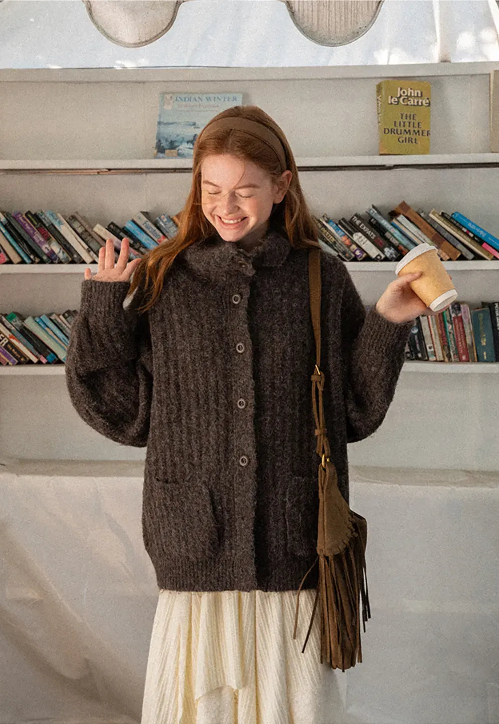 Oversized Ribbed Knit Cardigan Sweater