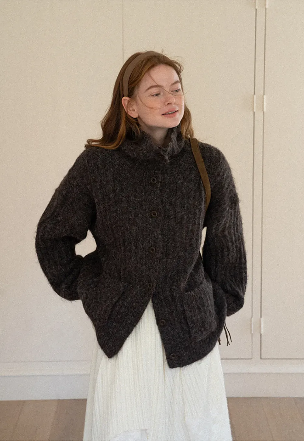 Oversized Ribbed Knit Cardigan Sweater