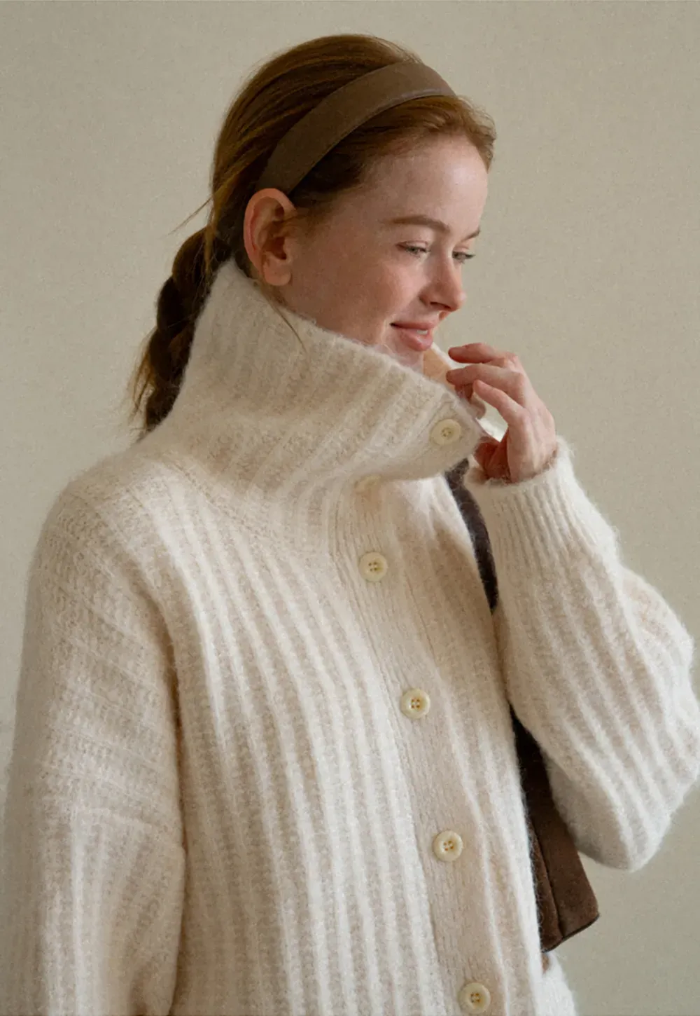 Oversized Ribbed Knit Cardigan Sweater