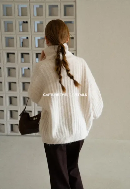 Oversized Ribbed Knit Cardigan Sweater