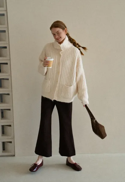 Oversized Ribbed Knit Cardigan Sweater