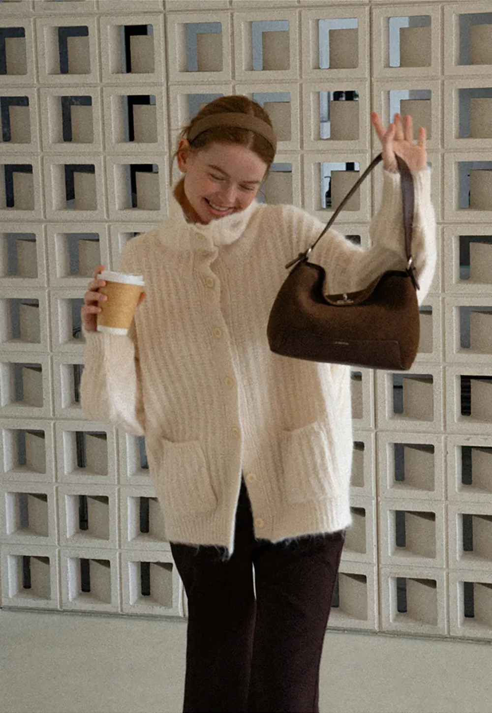 Oversized Ribbed Knit Cardigan Sweater