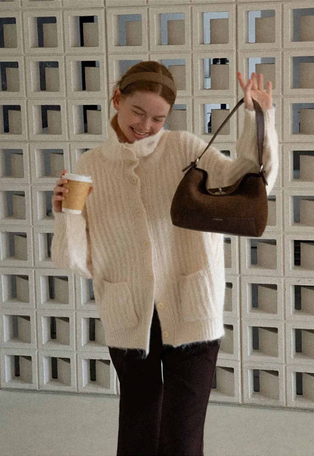 Oversized Ribbed Knit Cardigan Sweater