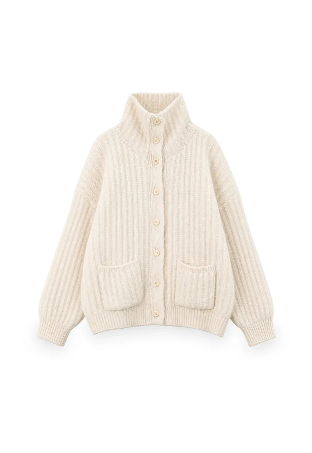 Oversized Ribbed Knit Cardigan Sweater