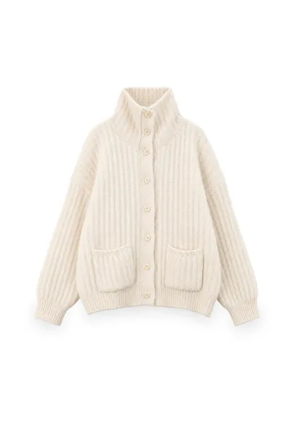 Oversized Ribbed Knit Cardigan Sweater