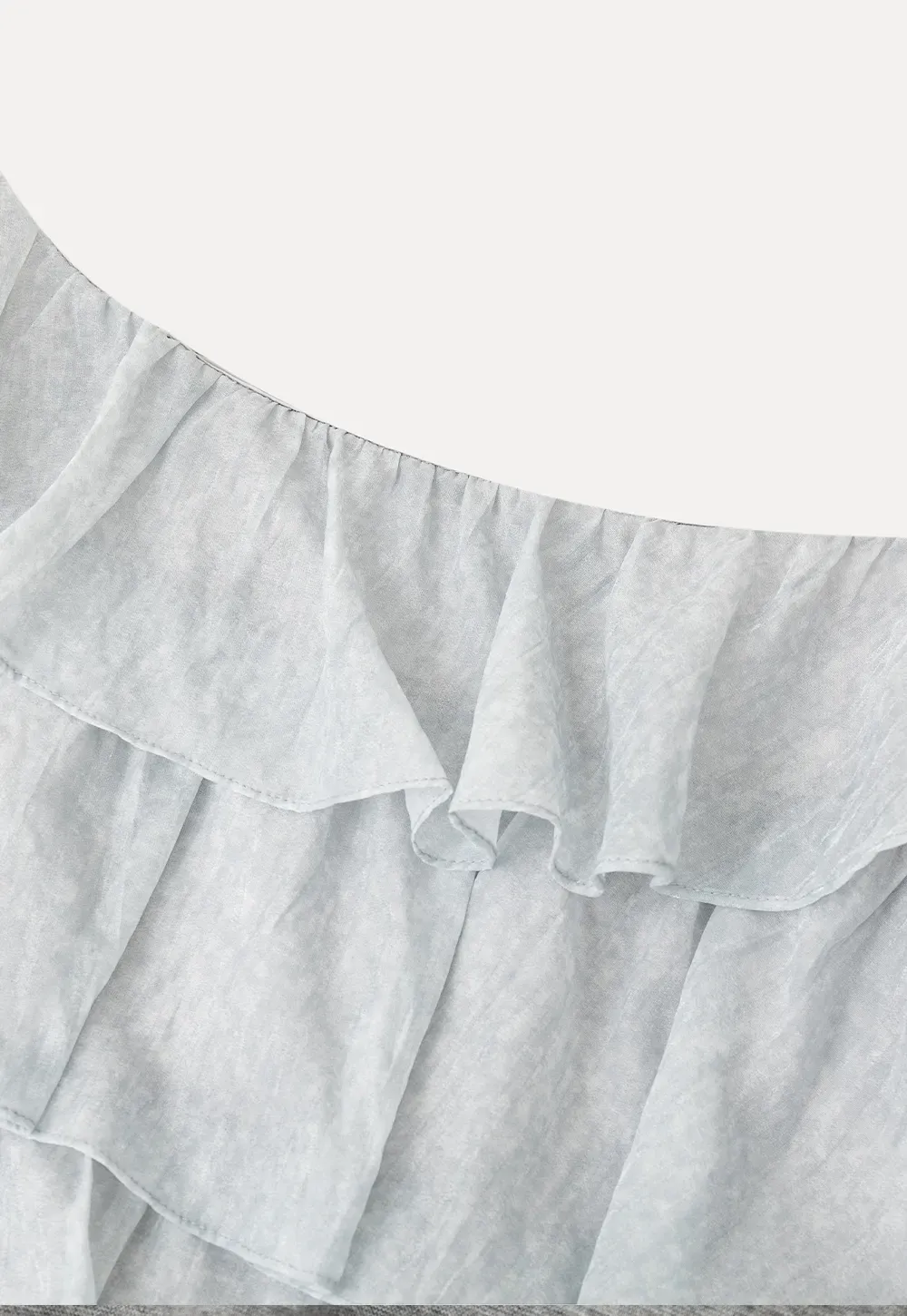 Asymmetrical Ruffle One Shoulder Tank Top