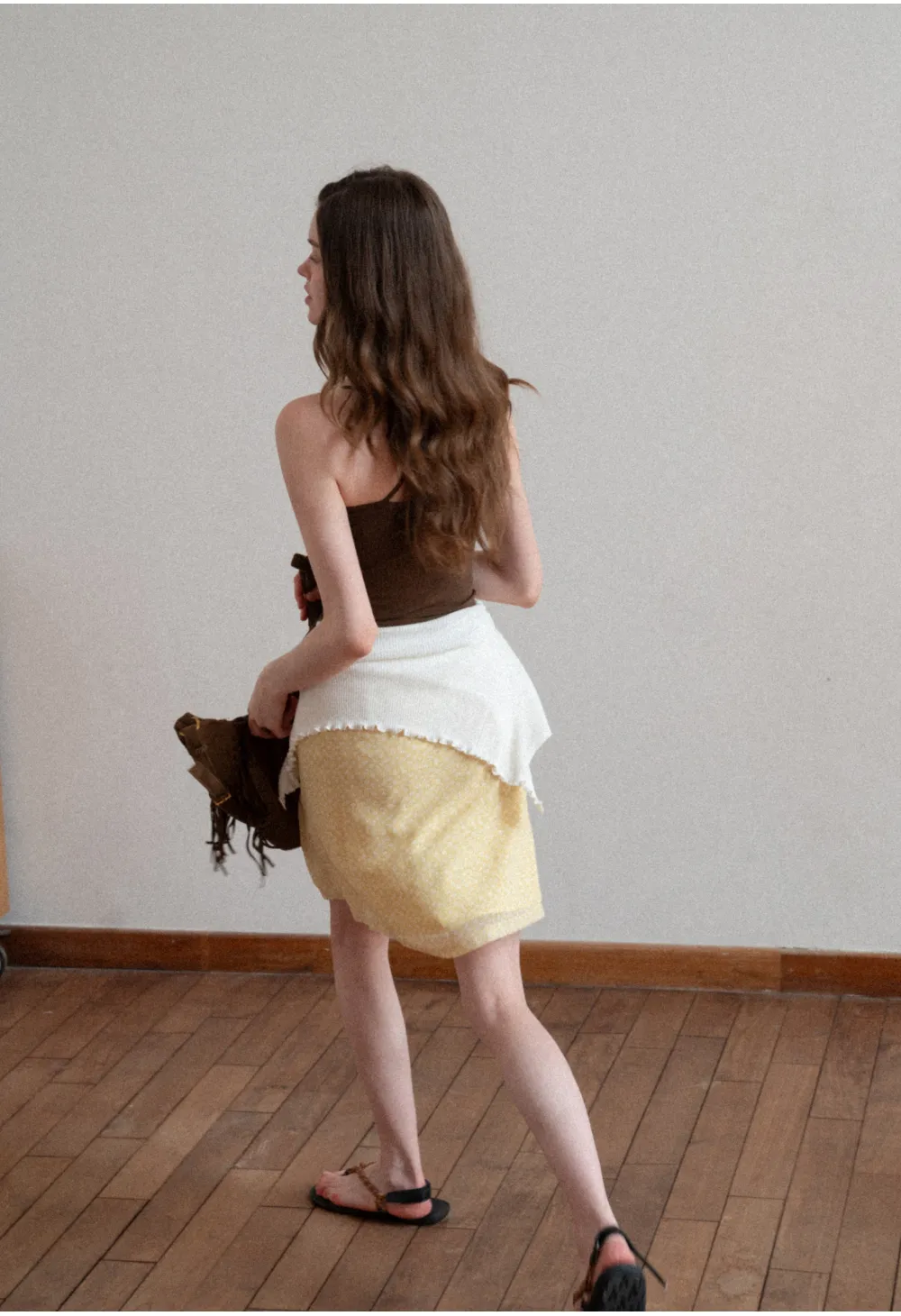 Thin Strap Tank Top with Beaded Shoulder Details