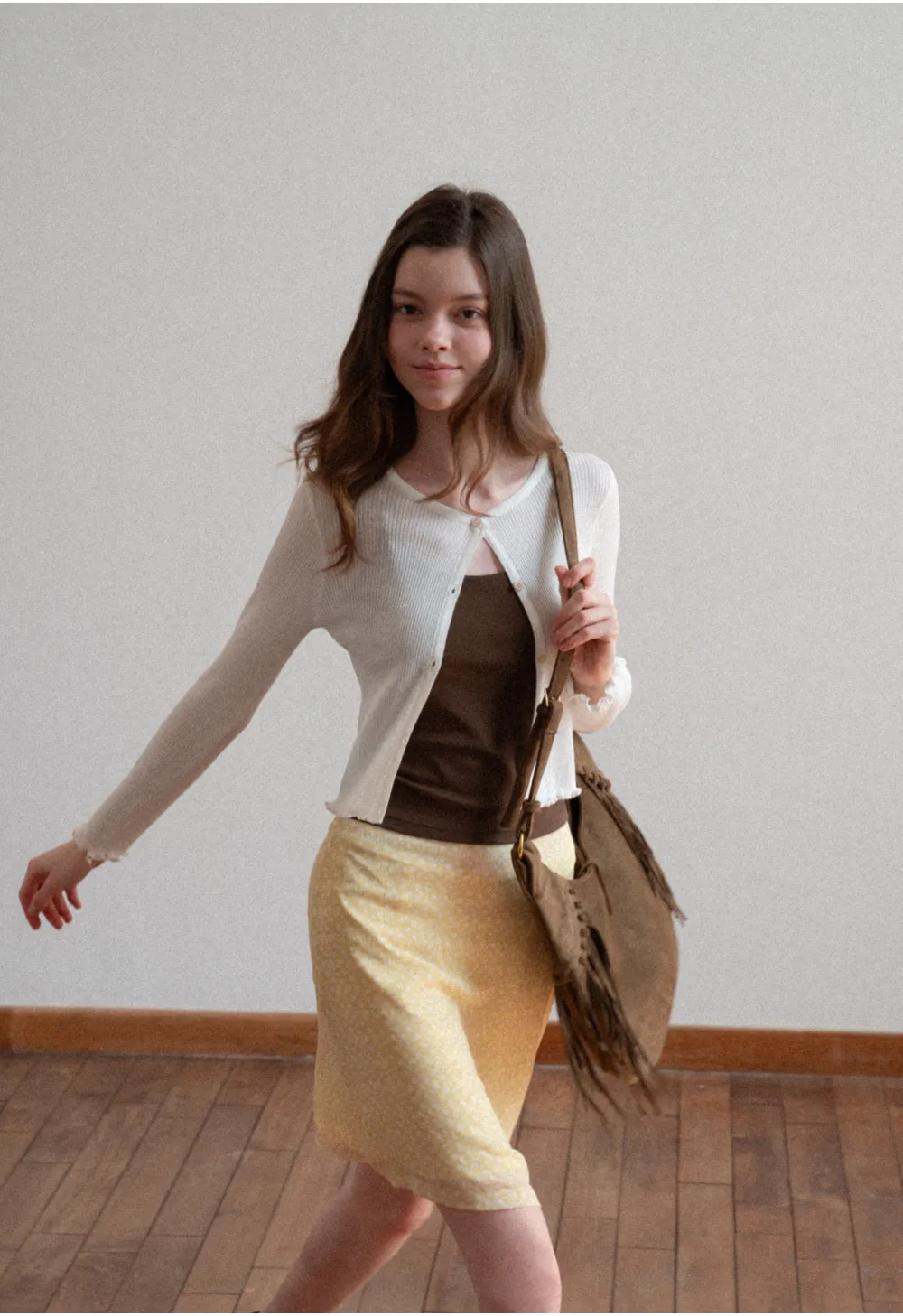 Thin Strap Tank Top with Beaded Shoulder Details