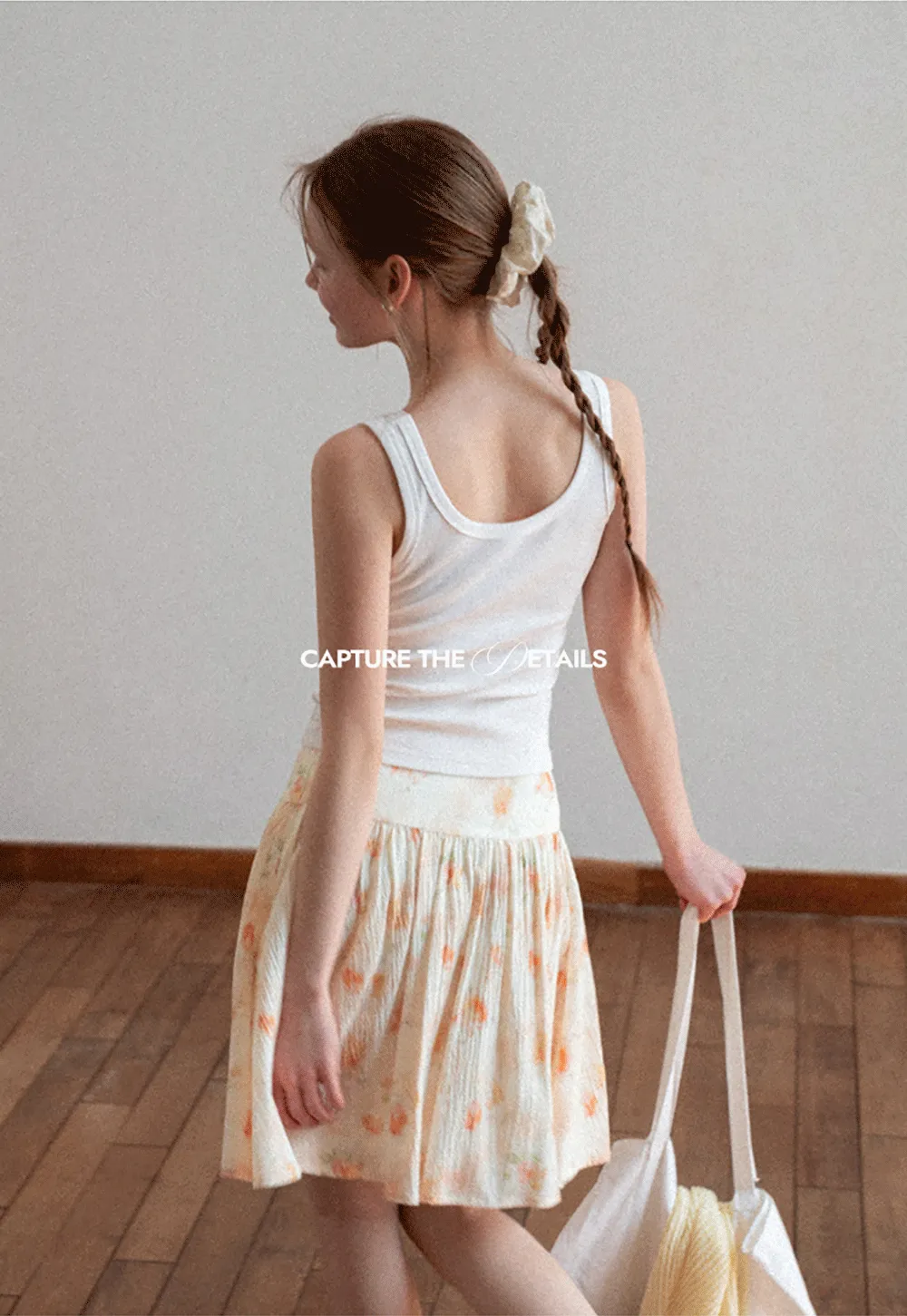 White tank top with starfish print design