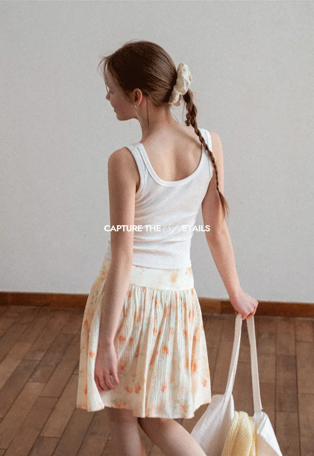 White tank top with starfish print design