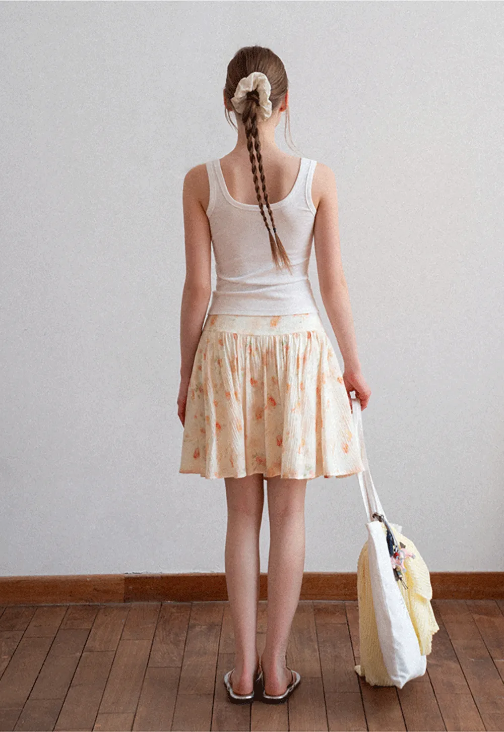 White tank top with starfish print design