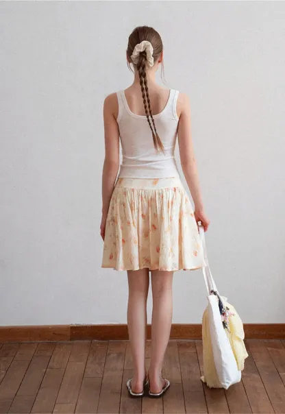 White tank top with starfish print design