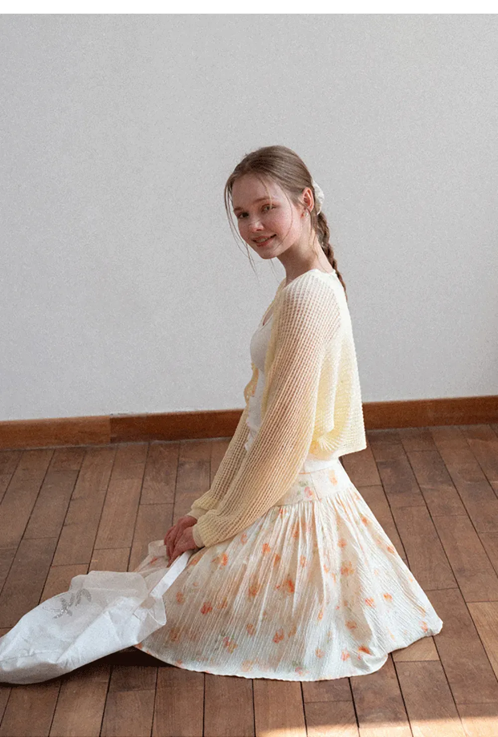 White tank top with starfish print design