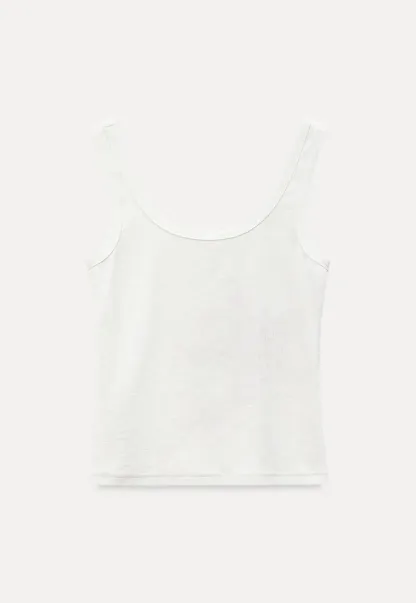 White tank top with starfish print design