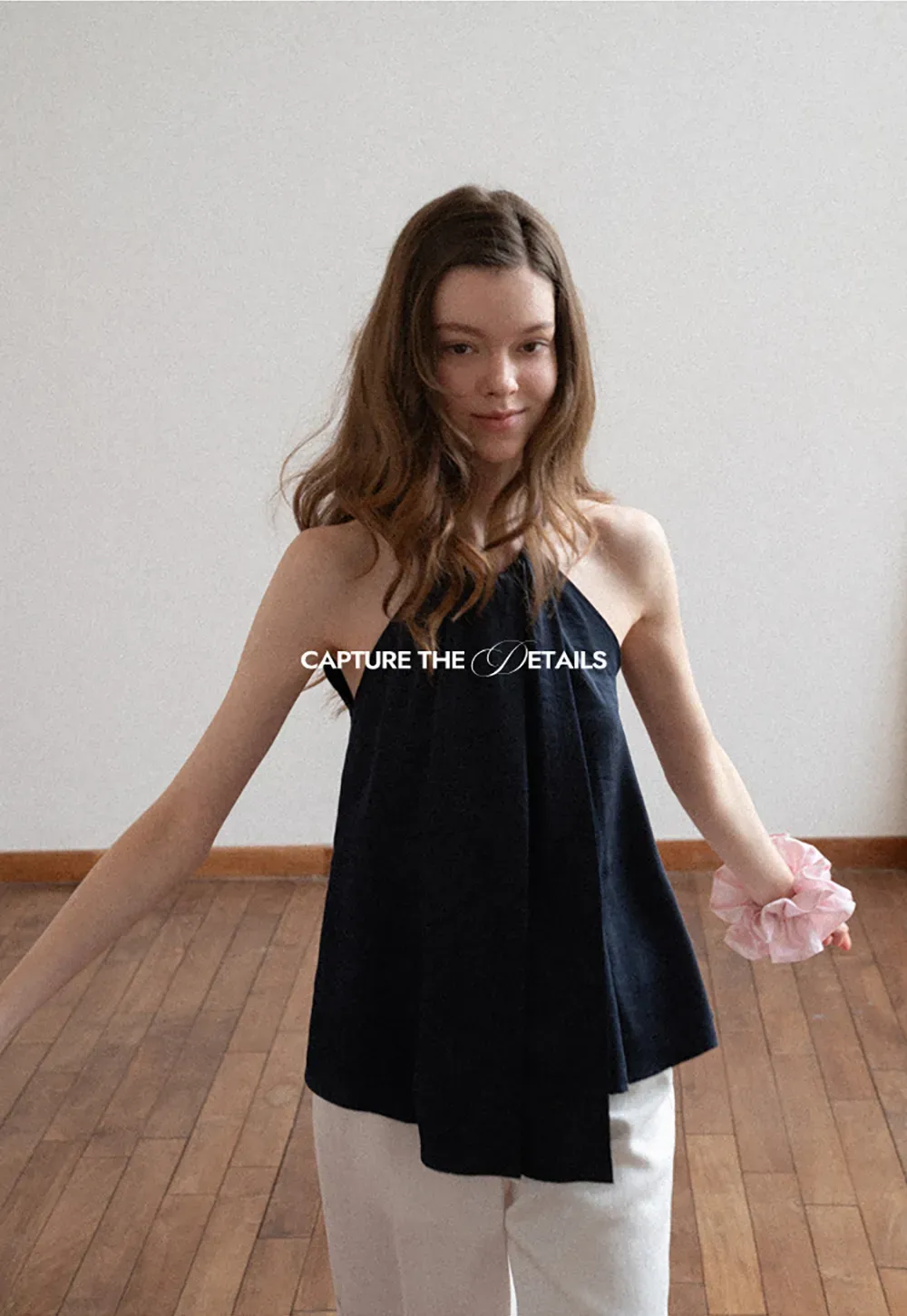 Halter Neck Sleeveless Top with Asymmetrical Hem