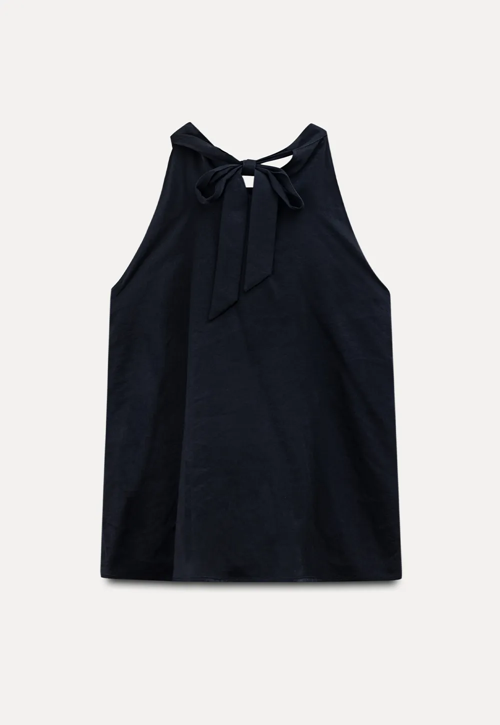 Halter Neck Sleeveless Top with Asymmetrical Hem