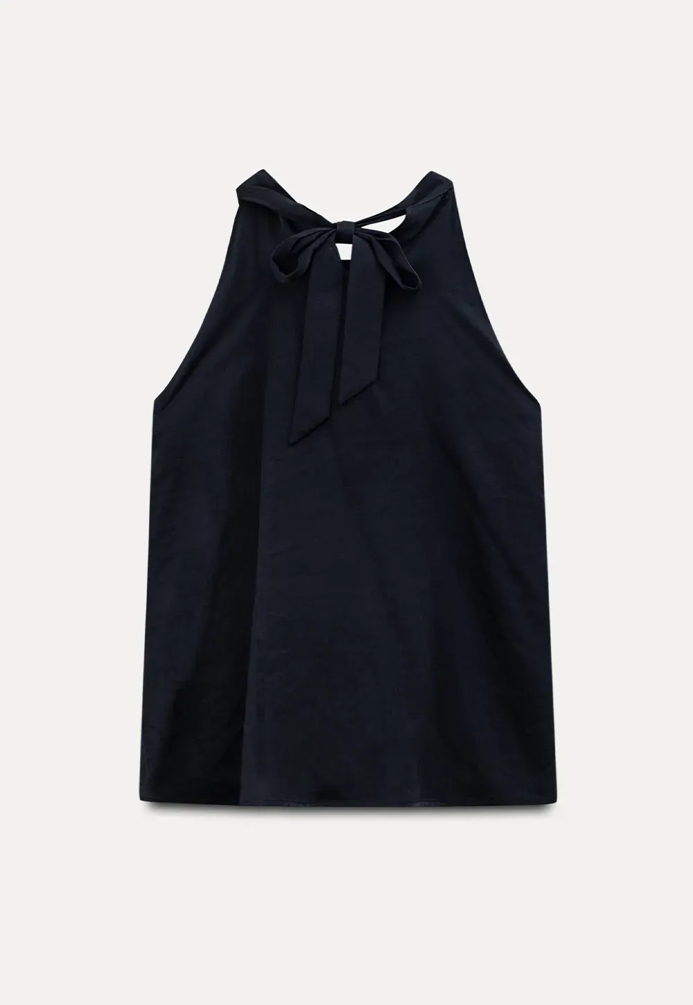 Halter Neck Sleeveless Top with Asymmetrical Hem