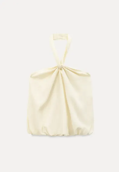 Halter neck top with layered ruffled skirt