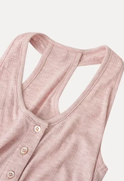 Button Front Sleeveless Top