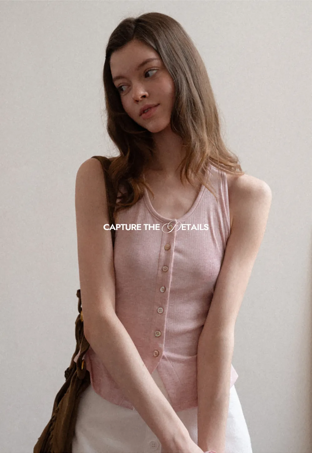 Button Front Sleeveless Top