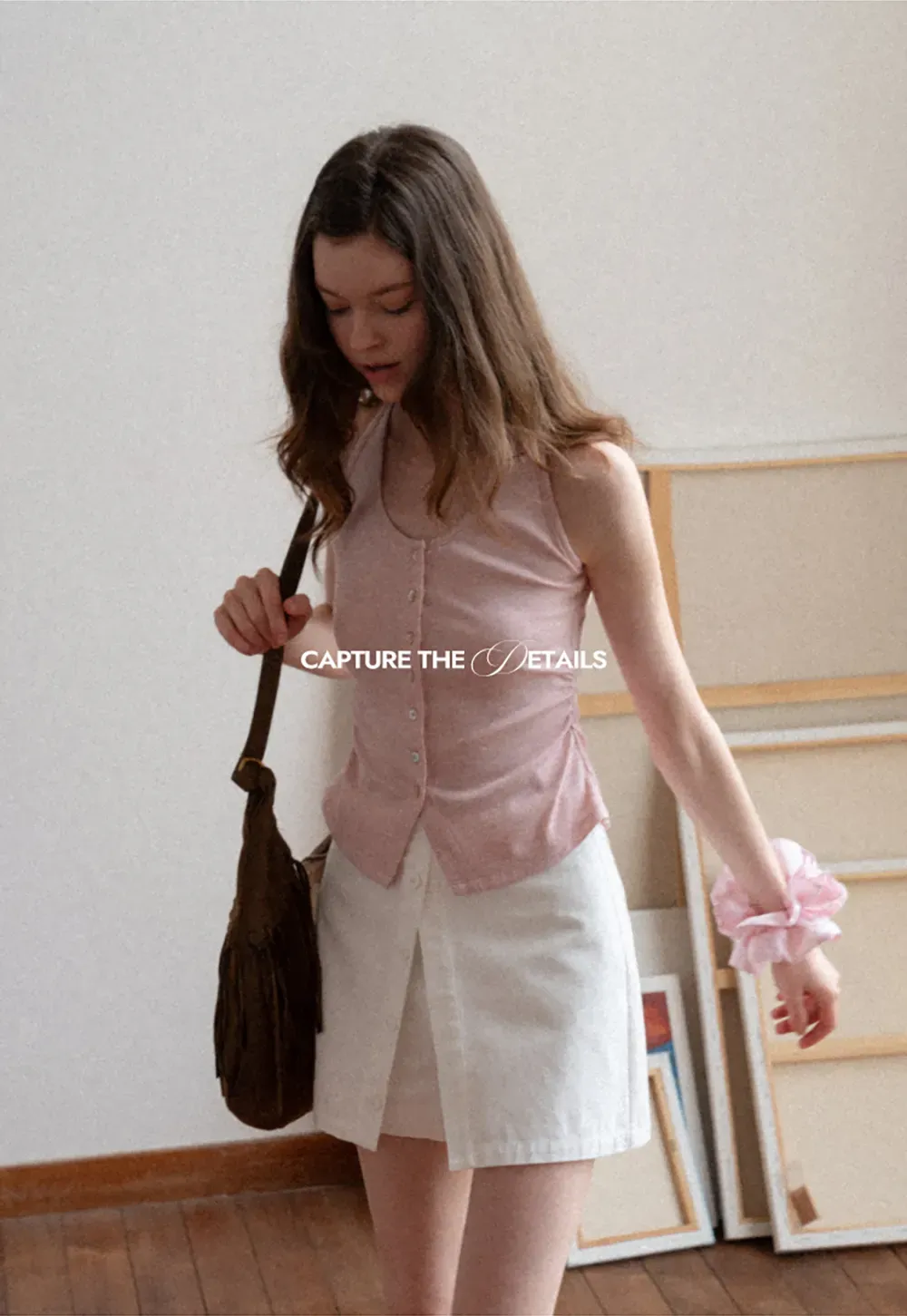 Button Front Sleeveless Top