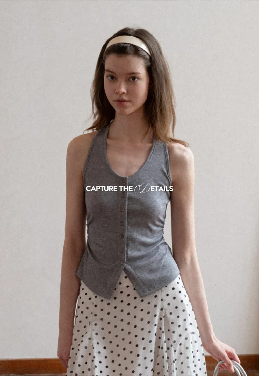 Button Front Sleeveless Top