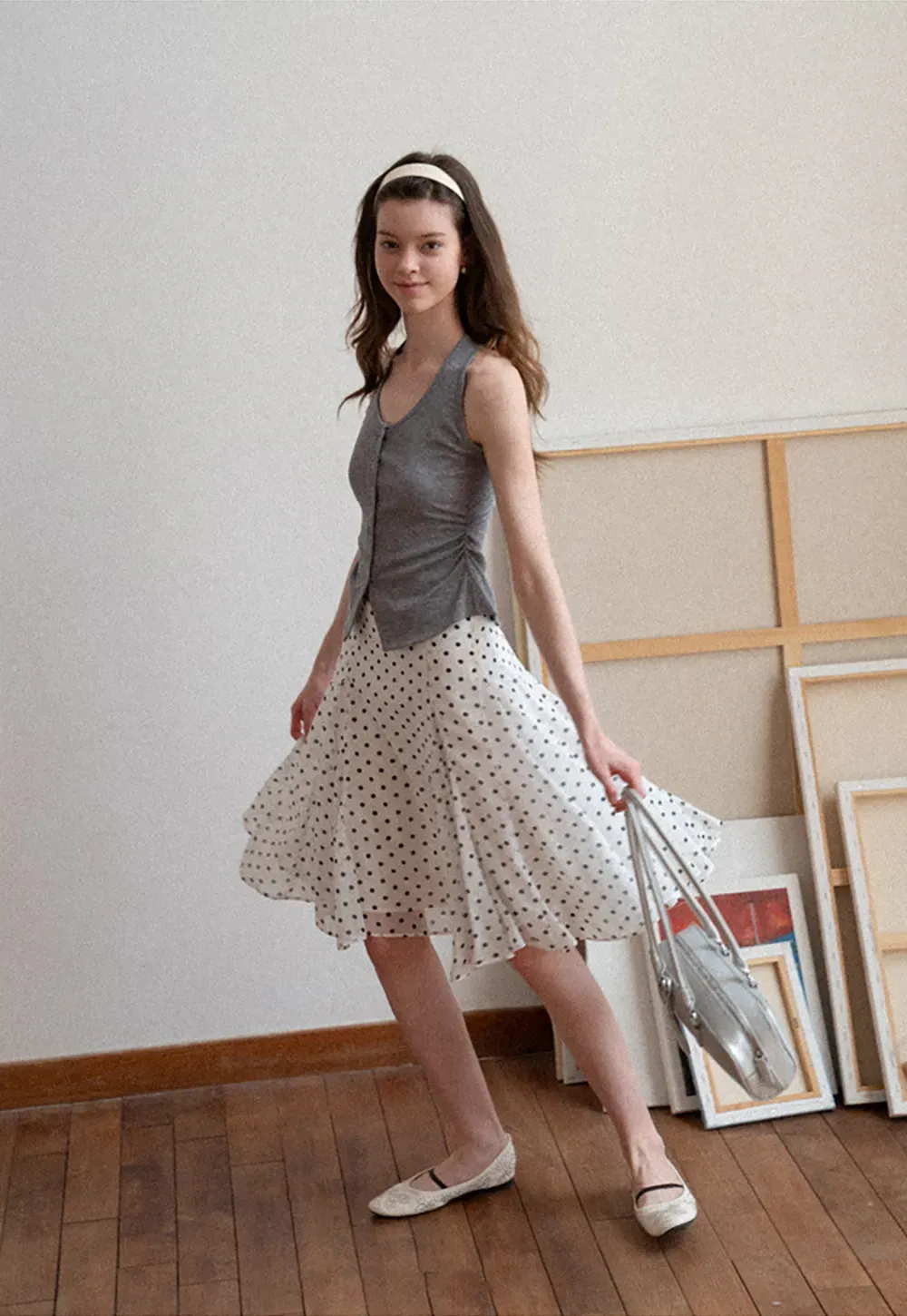 Button Front Sleeveless Top