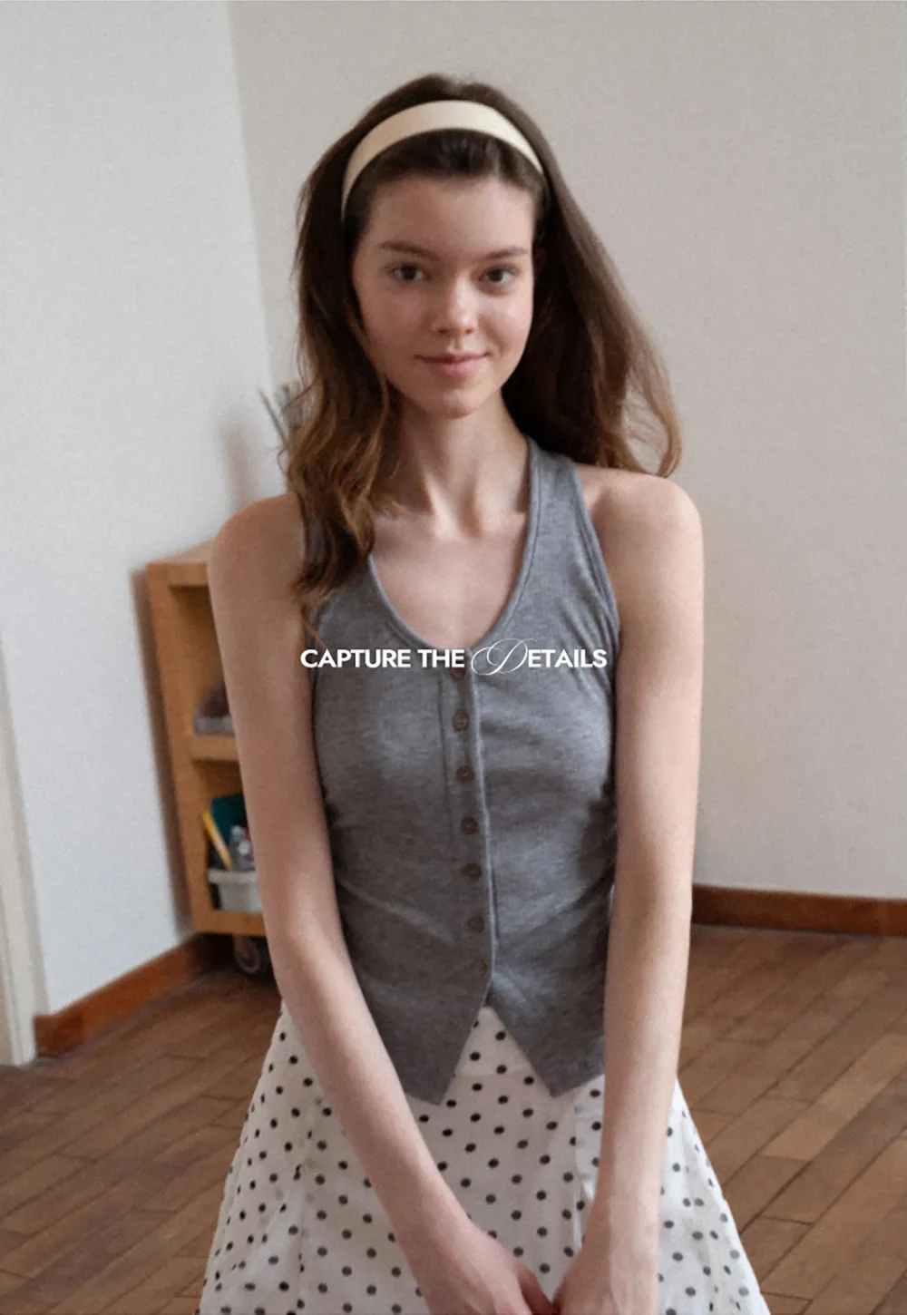 Button Front Sleeveless Top