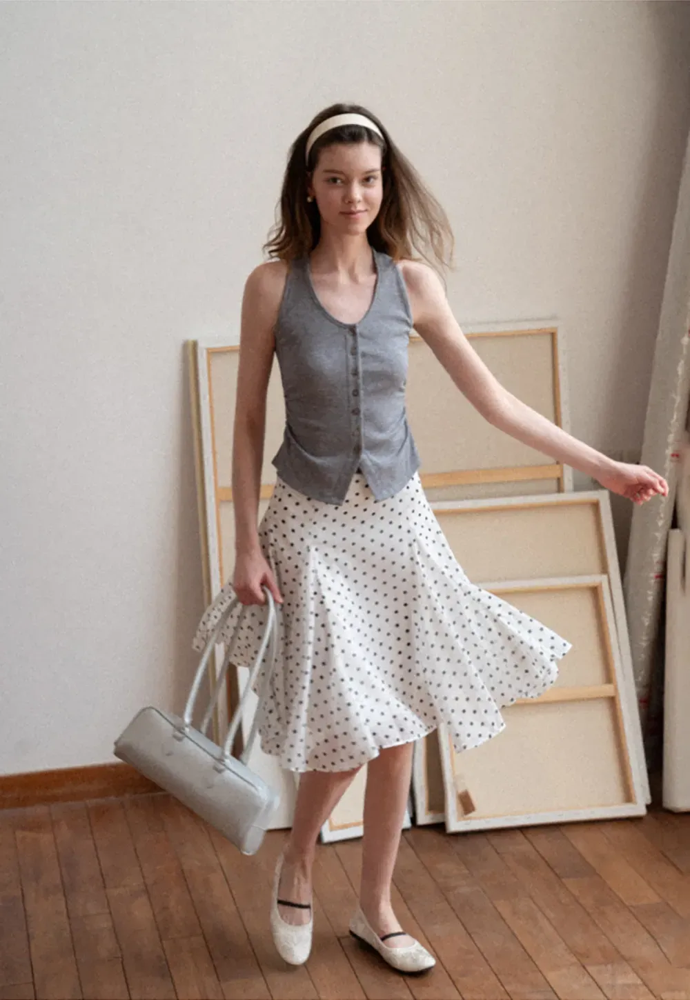 Button Front Sleeveless Top