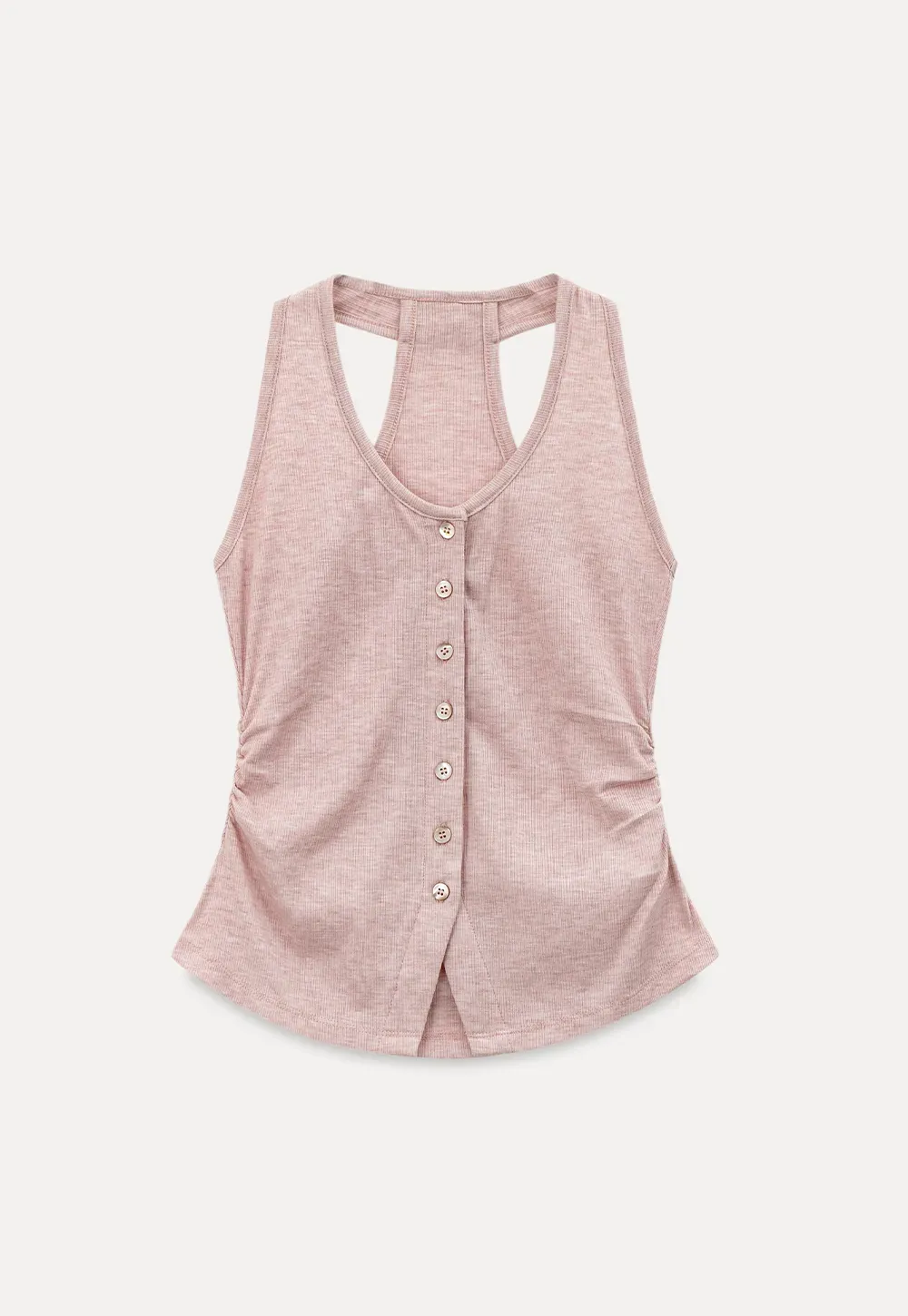 Button Front Sleeveless Top