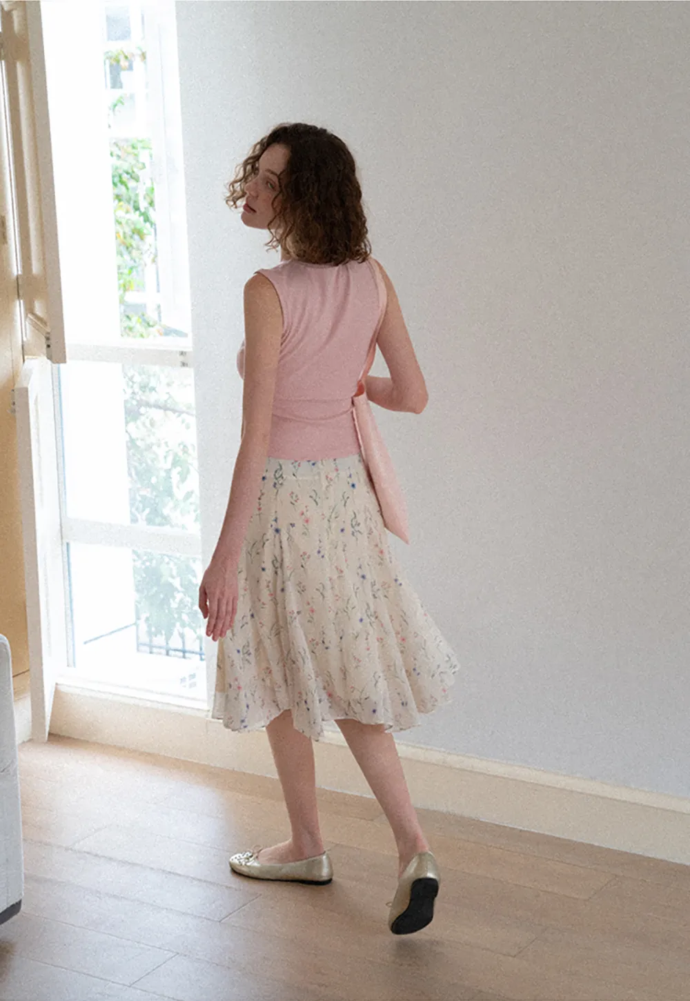 Square Neck Ribbed Knit Tank Top