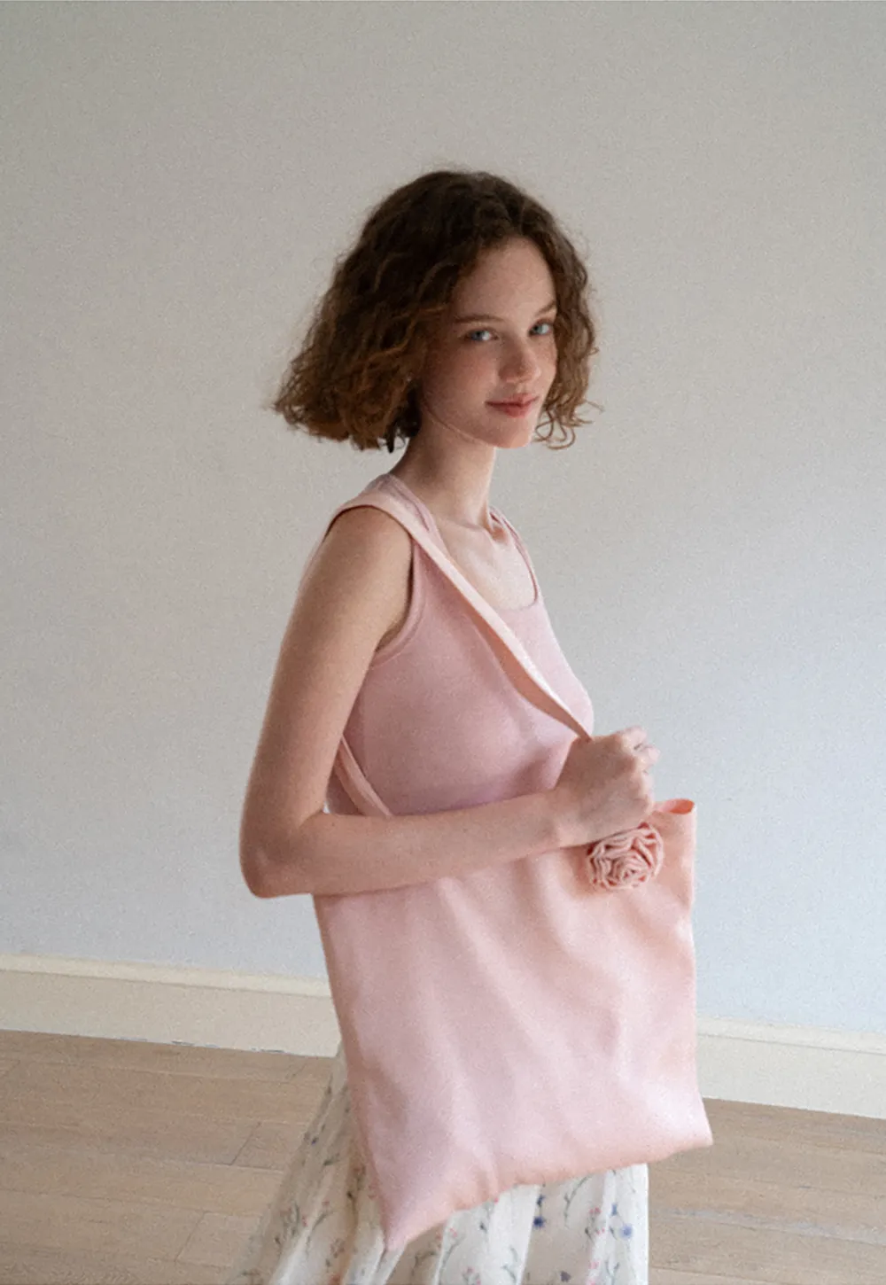 Square Neck Ribbed Knit Tank Top