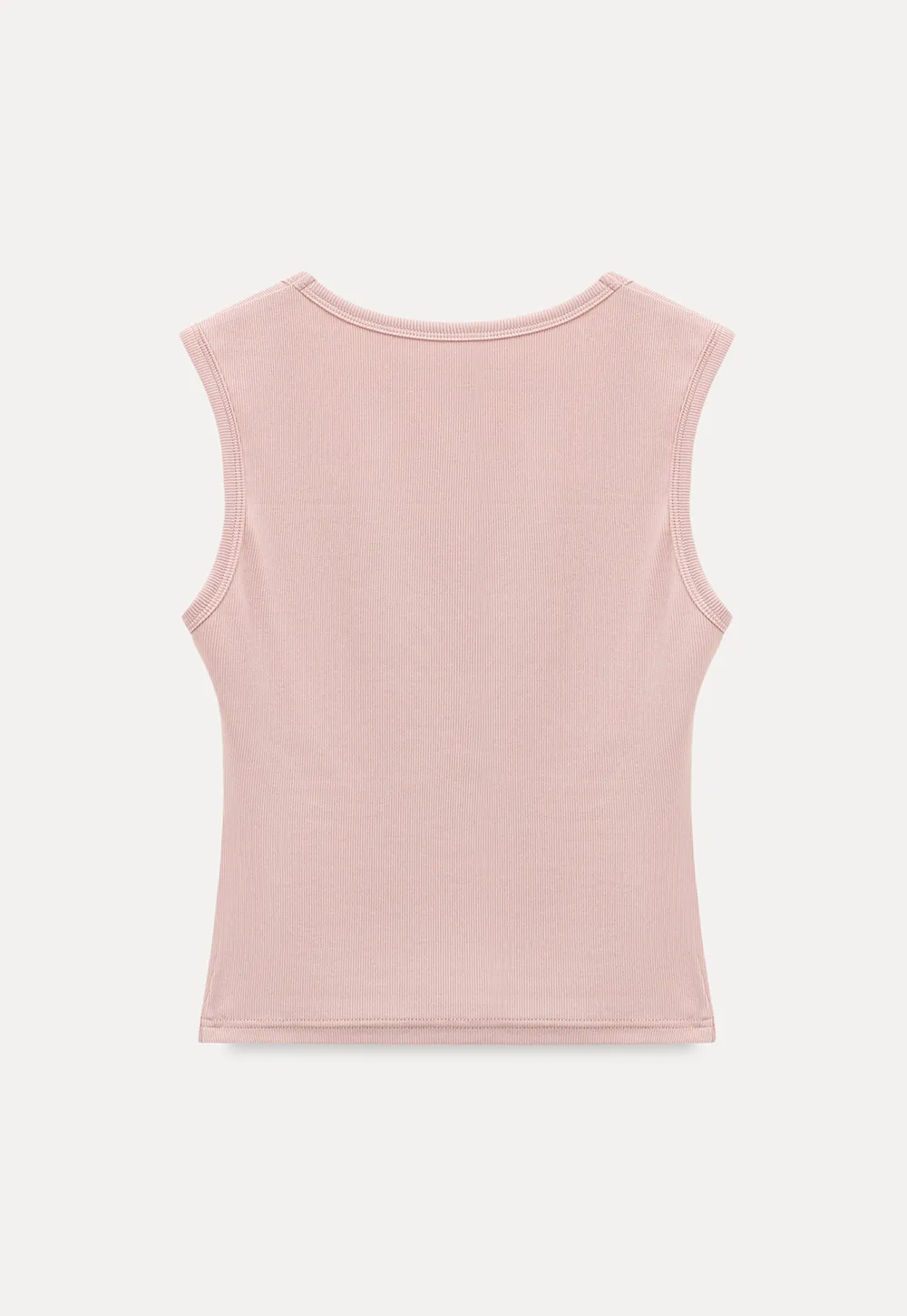 Square Neck Ribbed Knit Tank Top